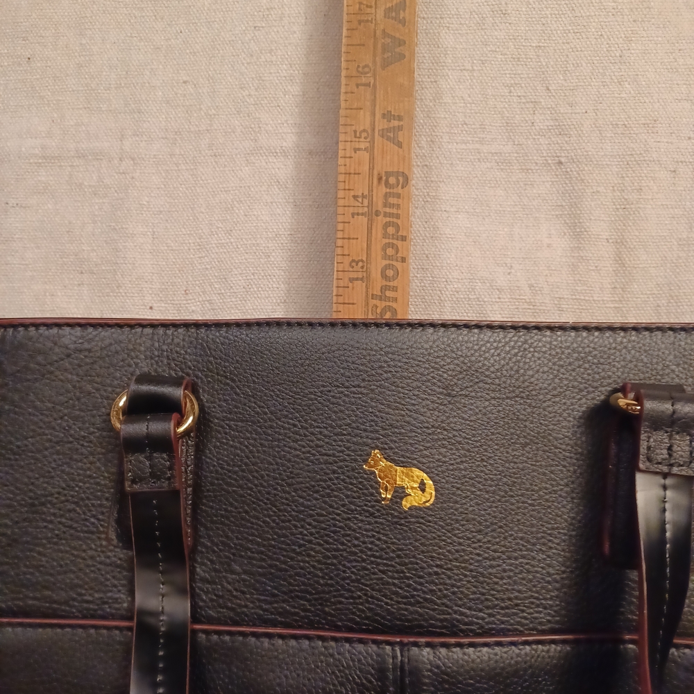 Emma Fox Black Leather Shoulder Bag - Picture 13 of 16